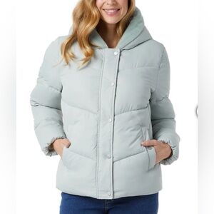 32 Degrees Ladies’ Quilted Jacket with Plush Lined Hood - size S(4-6)